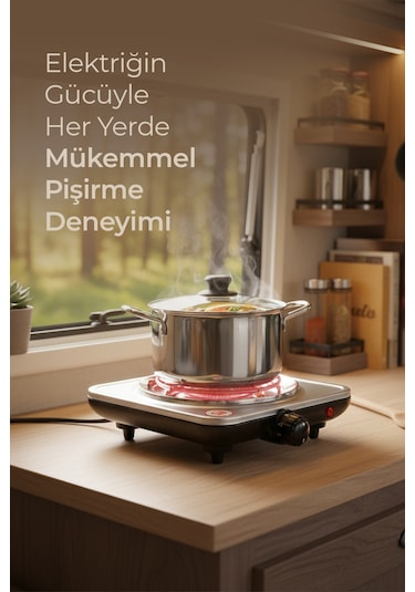 Sinbo SCO-5065 Tekli 5 Kademeli Isı Ayarlı Elektrikli Ocak