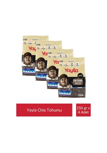 Yayla Gurme Chia Tohumu 250 Gr X 4 Adet