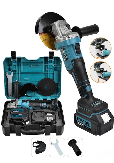 Assur ASR319 21V Çift Akülü 125 MM Avuç Taşlama Mavi