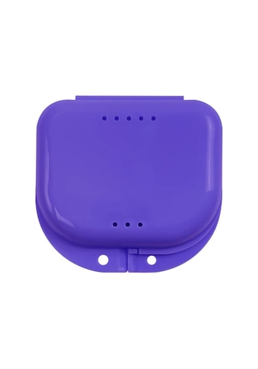 5 Adet Plastik Diş Brace Saklama Kabı Yanlış Diş Saklama Kutusu Diş Tutucu Diş Düzeltme Brace Protez Organizatör Vaka Mor
