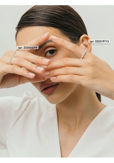 Fly Jewelry 925 Ayar Gümüş Zirkon Taşlı Yüzük 232424299 Gri