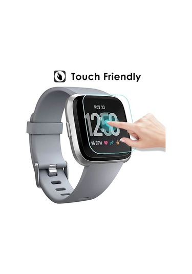 Fitbit Versa Ve Versa Lite İle Uyumlu Qd-4'lü Ekran Koruyucu Versa 2 İçin Değil , Versa İçin Su Geçirmez Temperli Cam Ekran Koruyucu Kılıf