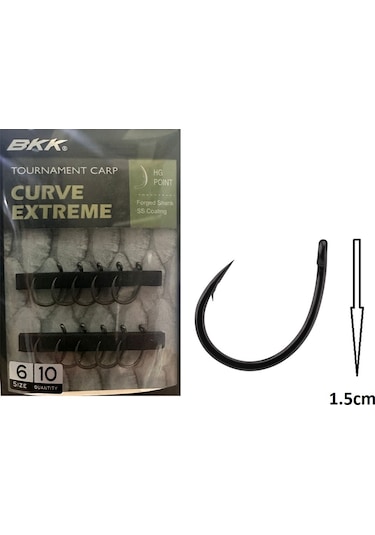 Bkk Curve Extreme No:6 Sazan İğnesi 10 Adet