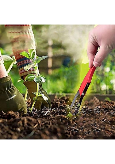 Taşınabilir Bahçe Aleti Sihirli El Ot Alma Makinesi Kırmızı