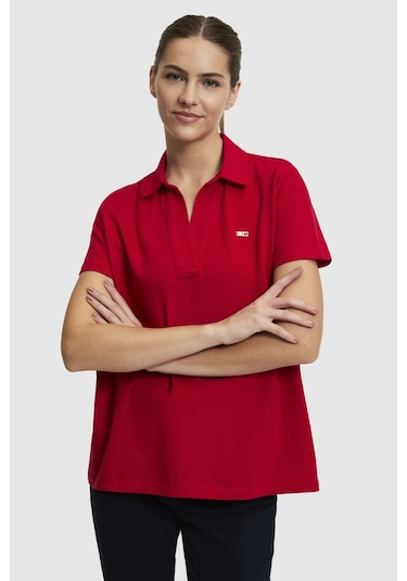 U.S. Polo Assn. U.s. Polo Assn. Kadın Kırmızı Tişört Basic 50323447-vr171 Basıc Kırmızı