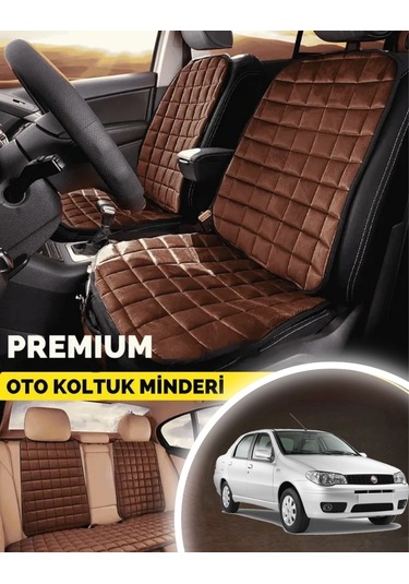 Fiat Albea Koltuk Minderi Ortopedik Cepli Araç Kılıf Seti Tam Uyumlu,taba Renk