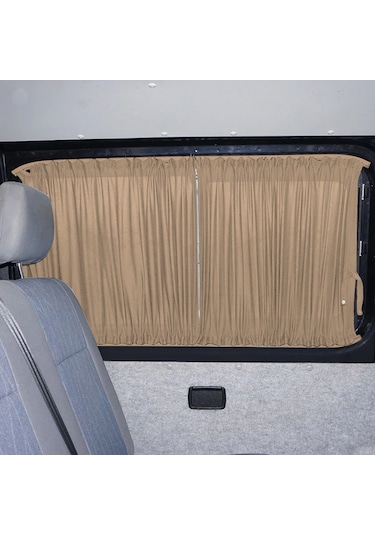 Pandami Opel Vivaro A 2001-2014 Uyumlu Krem Raylı Oto Perde Takımı