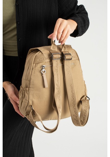 Yumuşak Dokulu Ultra Hafif, Esnek Ve Su Geçirmez Polyamid Kumaş Sırt Çantası Vizon Model: 571-13-14b Vizon