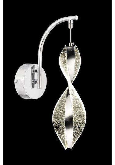 İstanbul Avize Aplik Mars Tekli Gümüş Led 3 Renk Modern Ledli Apl