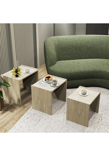 Vera 2 ' Li Orta Sehpa Ve Zigon Sehpa Seti , Servis Sehpası Tr...