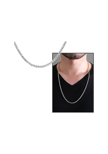 Modern Tasarım Silver Renk Çelik Erkek Zincir (504282108)