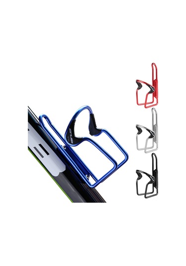 Youmex Alüminyum Bisiklet Su Şişesi Tutucusu - Hafif, Dayanıklı, Kırmızı Rengi 87x154mm Siyah