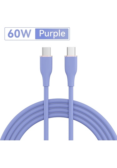 Asometech60w Usb C Kablo Pd Hızlı Şarj Kablosu 2m Type C 3a Xiaomi Samsung Uyumlu Huawei Macbook İpad İçinkahverengi1m