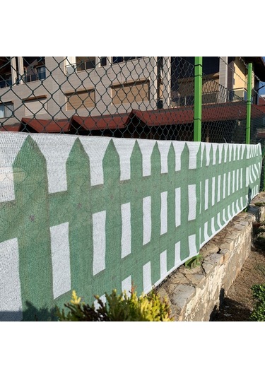 Baskılı Balkon Çit Filesi 1m X 5m Model A - Cırt Kelepçe Hediyeli