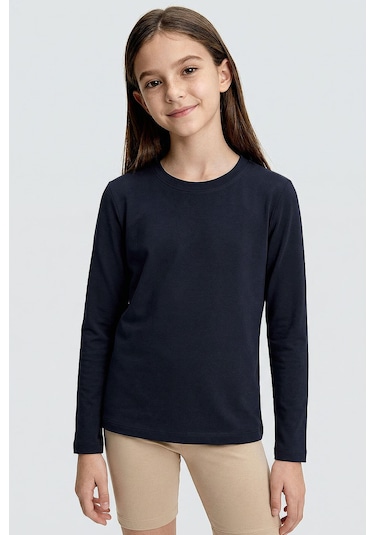 Standart Fit Basic O Yaka 5li Paket Unisex Çocuk T-shirt - 11329 Çok Renkli