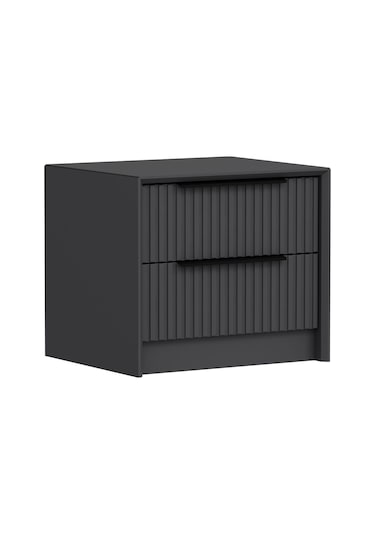 Kale Luxe 2 Çekmeceli Komodin - Antrasit