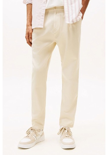 Erkek Rahat Konik Kesim Pantolon - Krem Desert Sand Dune