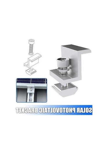 Moly 10 Adet Alüminyum Z-şekilli Güneş Paneli Tutamağı, Çivili, 30mm Yan Basınçlı, Hızlı Kurulum