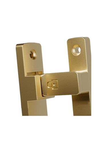 Jokmae Gri 90 Derece Kapı Mandalı - Metal Koruyucu, Katlanır 5x8.4cm