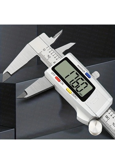 Boatshop1 15 24 Cm Yt Mikrometre Hlx 6 İnç Paslanmaz Çelik Dijital Verniye Kaliperi Lcd Ekranlı Hassas Ölçüm Aleti