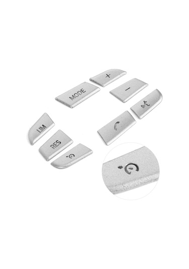 Reedark Bmw 1/2/3/4/5/7 Serisi X1 X3 X5 F10 F20 İçin Direksiyon Tuş Kaplama, Gümüş Renk, 8 Parça, Alüminyum Alyaş, Basit Kurulum,  Uyum Diğer
