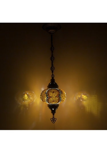 Otantik Mozaik Dağ Evleri İçin Dekoratif Tavan Lambası Renkli