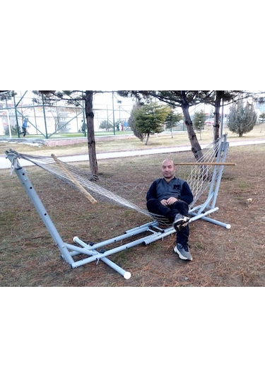 Hamak Ayağı, Katlanır Hamak Ayağı, Taşınabilir Hamak Satandı Gri