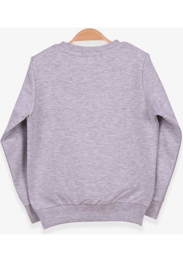 Breeze Kız Çocuk Sweatshirt Unicorn 2-6 Yaş, Gri Melanj-gri Melanj Gri Melanj