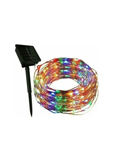 Güneş Enerjili Rgb 20m 200 Led Işık Zinciri, 8 Fonksiyonlu, Ip65 Su Geçirmez, Bahçe Ve Parti Dekorasyonu, 800mah Nikel Hidrojen Pil Çok Renkli Çok Renkli