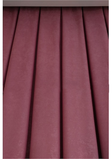 Evdepo Home Pembe Düz Renk Pileli Soft Fon Perde Pile Tek Kanat Pembe