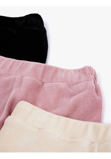 Koton Beli Lastikli 3^lü Basic Tayt Seti Siyah 6wkg40125ak Siyah