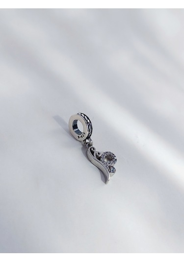 Keskin Gümüş 18 Ayar Altın Kaplama Işıltılı Kelebek Tasarım Gümüş Kadın Charm