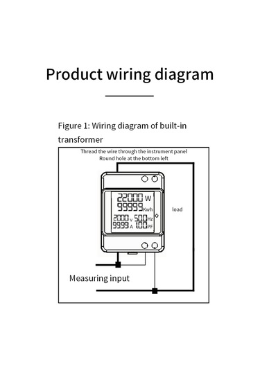 Reedark Tek Fazlı Elektrik Sayacı - 40-300v Ölçüm, Renkli Lcd Ekran, Dın Ray Tipi