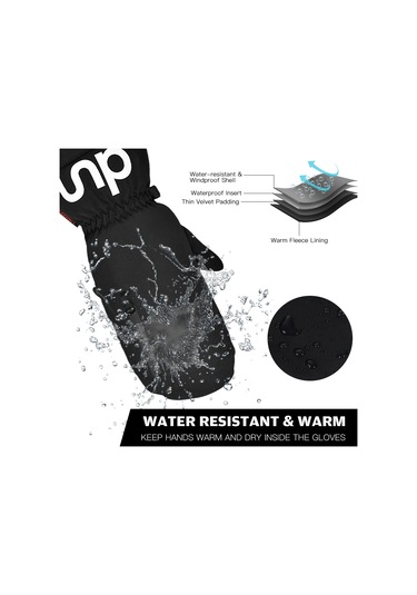 Kış Kayak Kar Eldivenleri Kadınlar Erkekler Suya Dayanıklı Dokunmatik Ekran Sıcak Eldivenler Kayak Ve Kar Sörfü Açık Sporlar İçin Gri