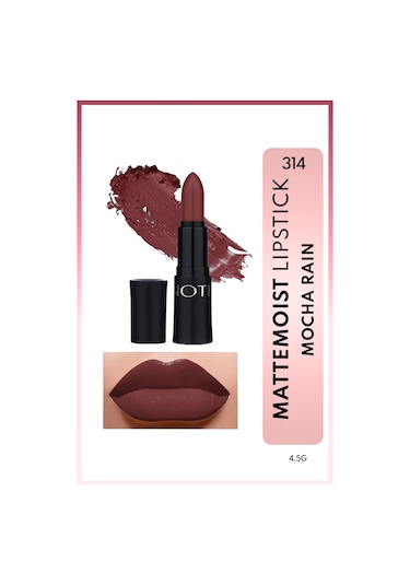 Note Cosmetique Mattemoist Lipstick Mat Bitişli Ruj 314 Mocha Rain - Kahverengi