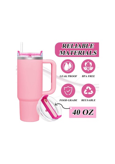 Yuntech01 Quencher 2.0 40 Oz Için Silikon Damlacık Önleyici Kapak, 3 Modlu Döner Kapağı Çeşme Açık, Geniş Açık, Tam Kapak , Bpa-sız, 2 Adet, Pembe Gül Kırmızı