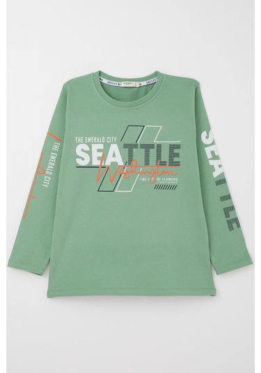 Breeze Erkek Çocuk Uzun Kollu Tişört Renkli Yazı Baskılı 6-12 Yaş, Mint Yeşili Mint Yeşili Breeze Erkek Çocuk Uzun Kollu Tişört Renkli Yazı Baskılı 6-12 Yaş, Mint Yeşili Mint Yeşili