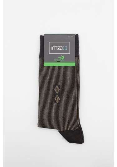 Koyu Kahverengi Bambu Desenli Çorap 1060245105 Koyu Kahverengi