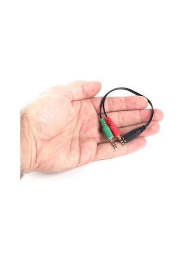 Yediverenbilişim Dark 4Pin 3.5Mm Stereo Dişi -2X3.5Mm Stereo Erkek