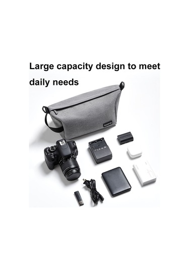 Baona Bn-h012 Çok Fonksiyonlu Dış Mekan Crossbody Dijital Kamera Çantası Lens Koruma Çantası Gri Diğer