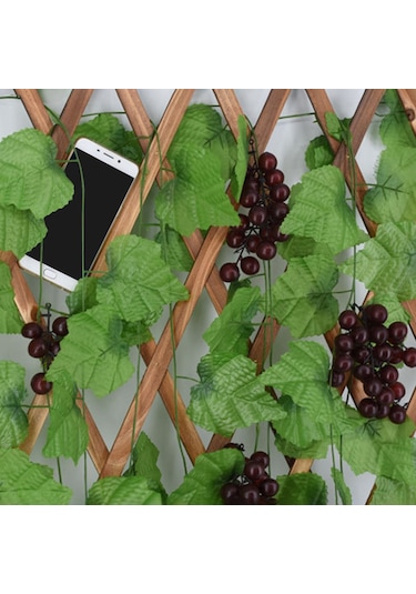 Wezone Yapay Sarmaşık Yaprakları - 5'li Set Dekoratif Plastik Duvar Asma Bitkisi 90cm