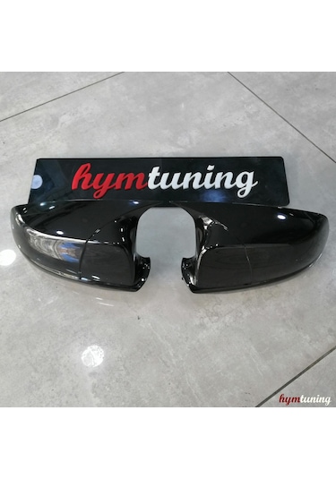 Bmw F10 Yarasa Ayna Kapağı - Parlak Siyah - Sinyalsiz Aynalar için