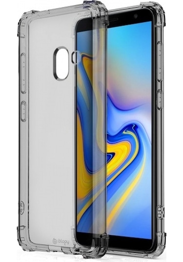 Blogy Galaxy J6 İle Uyumlu Crystal Fit Kılıf Smoke Black