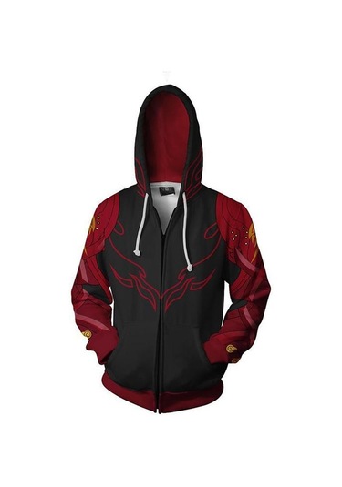 3d Moda Oyunu Tekken Baskılı Cosplay Kostüm Günlük Spor Ceketler Hoodie Tişörtü Siyah