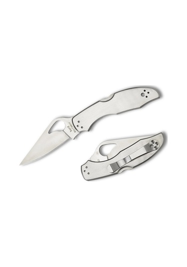 Spyderco Byrd Meadowlark 2 Stainless Plainedge Kamp Çakı Gümüş