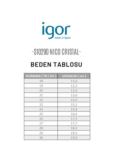 Igor Nico Cristal Çocuk Şeffaf Mint Sandalet S10290-011 Mint Yeşili