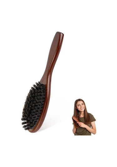 Xiyyadms Saç Tutanaklarını Çözücü Kuru Saç Fırçası - Domuz Tüyü Dişli Saç Bakımı Fırçası - Aşılamalı Saç Bakıma Yardımcı Fırça - Anti-statik Saç Fırçası