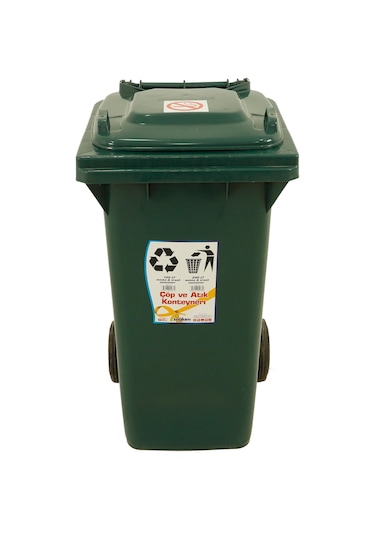 Sağlam Plastik Çöp Ve Atık Konteyneri 240 Lt Tekerlekli Eko Yeşil