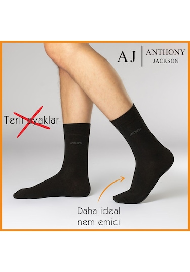 6 Çift Kutulu Bambu Premium Klasik Erkek Çorap