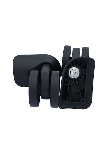 Suntek 2x Bagaj Tekerleği Esnek Sessiz Güçlü Taşıma Siyah